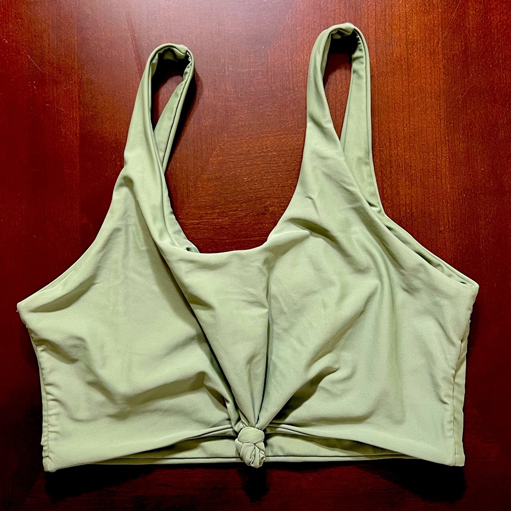 Sage Green Knotted Bathing suit Top Sz M